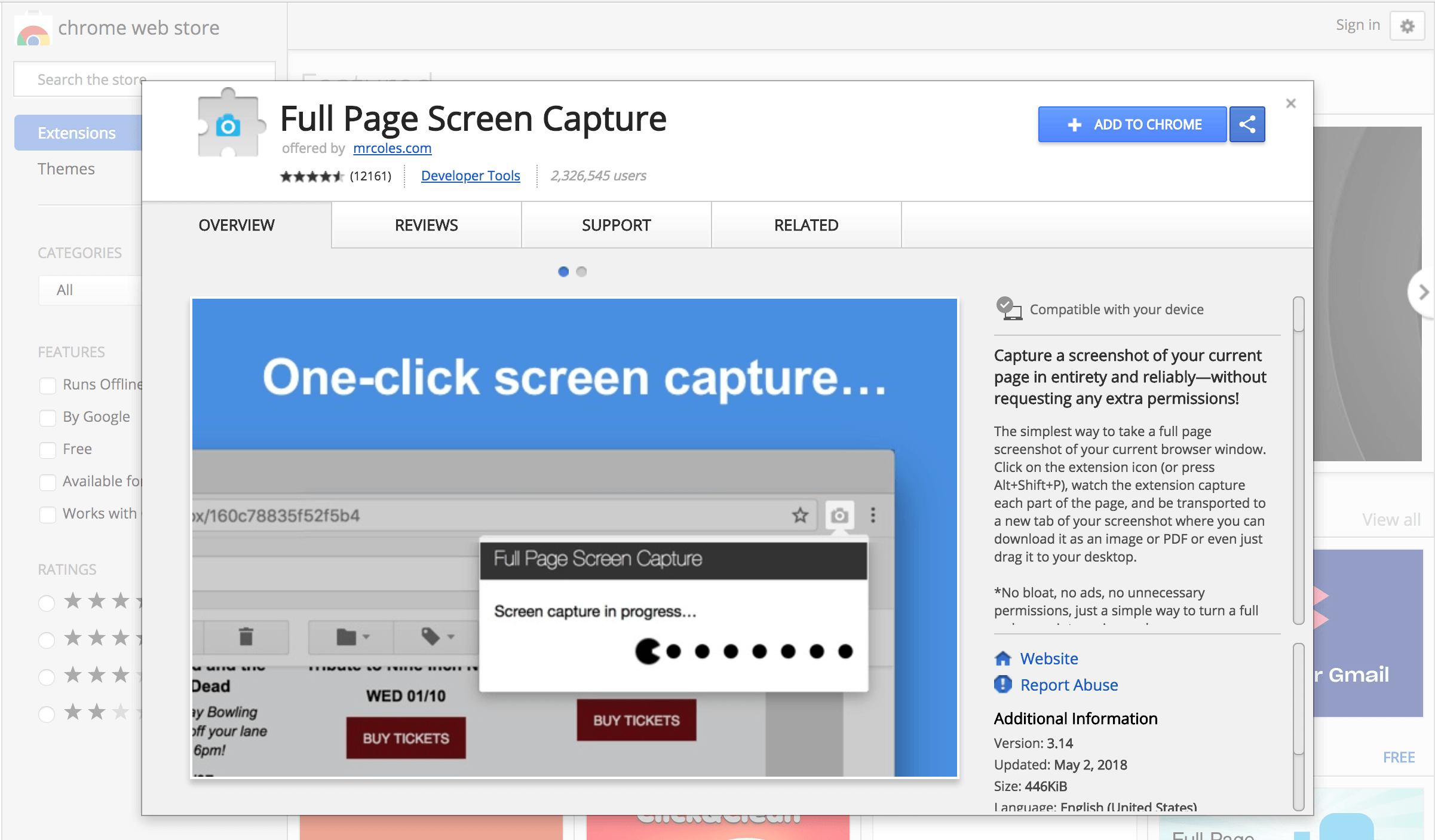 แล้วเราก็จะมาที่หน้านี้ (ตามภาพเลย) พอมาที่หน้านี้ให้คลิกที่ " ADD TO CHROME "