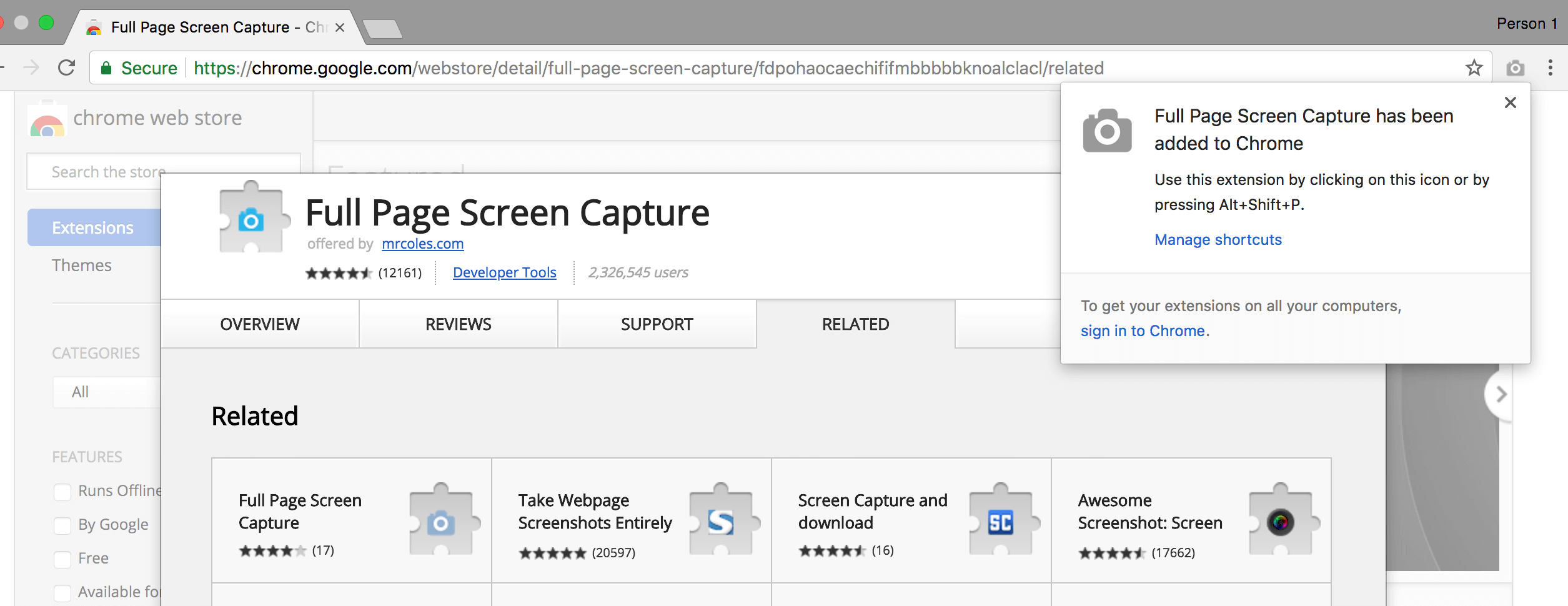 เสร็จแล้วทางมุมบนด้านขวาของหน้า Browser Chrome ของเราจะมี icon รูปกล่องถ่ายรูปตามภาพ