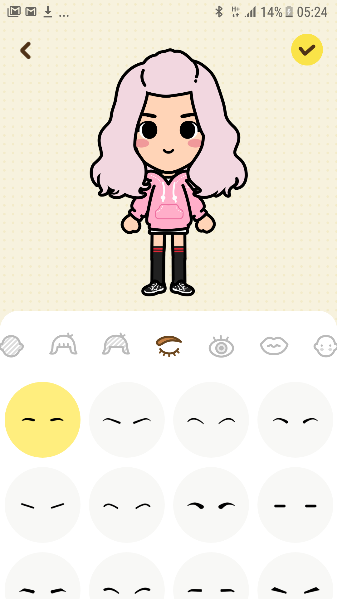 ต่อมาเลือกทรงคิ้ว ทำสติกเกอร์ด้วยตัวเองง่ายๆ ด้วยแอพ Qmoji